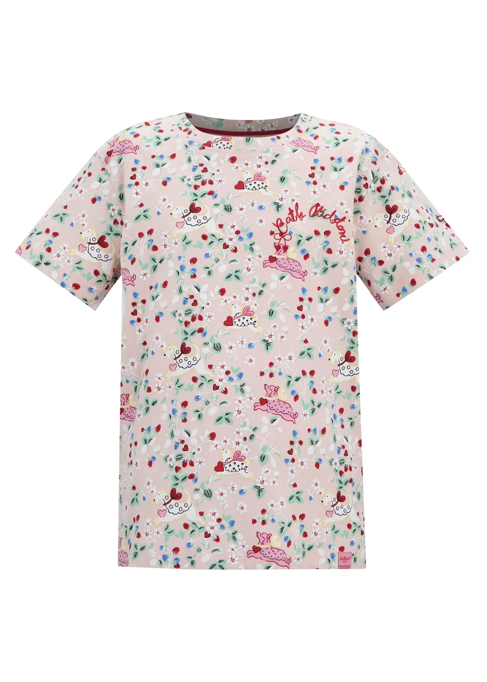 Regatta Crew Neck Cath Kidston T-Shirt Pink Puppy Floral (Age 3-13 Years) - 13 Yrs Image 6