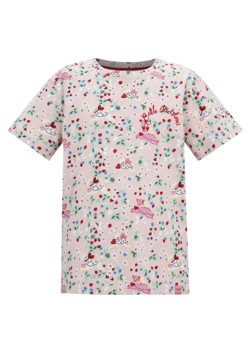 Regatta Crew Neck Cath Kidston T-Shirt Pink Puppy Floral (Age 3-13 Years) - 13 Yrs Image 6