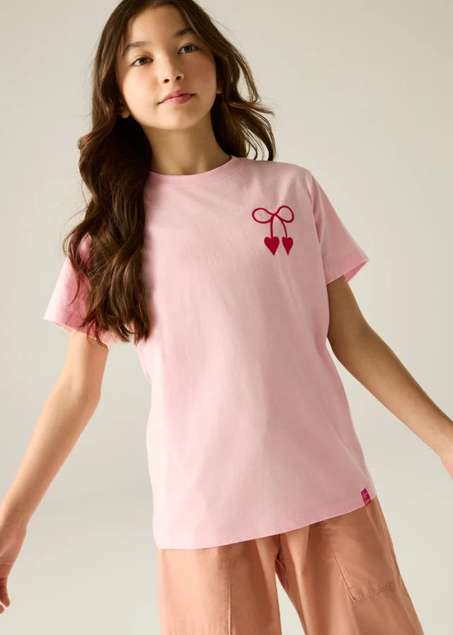 Regatta Crew Neck Cath Kidston T-Shirt Light Rose Pink (Age 3-13 Years)