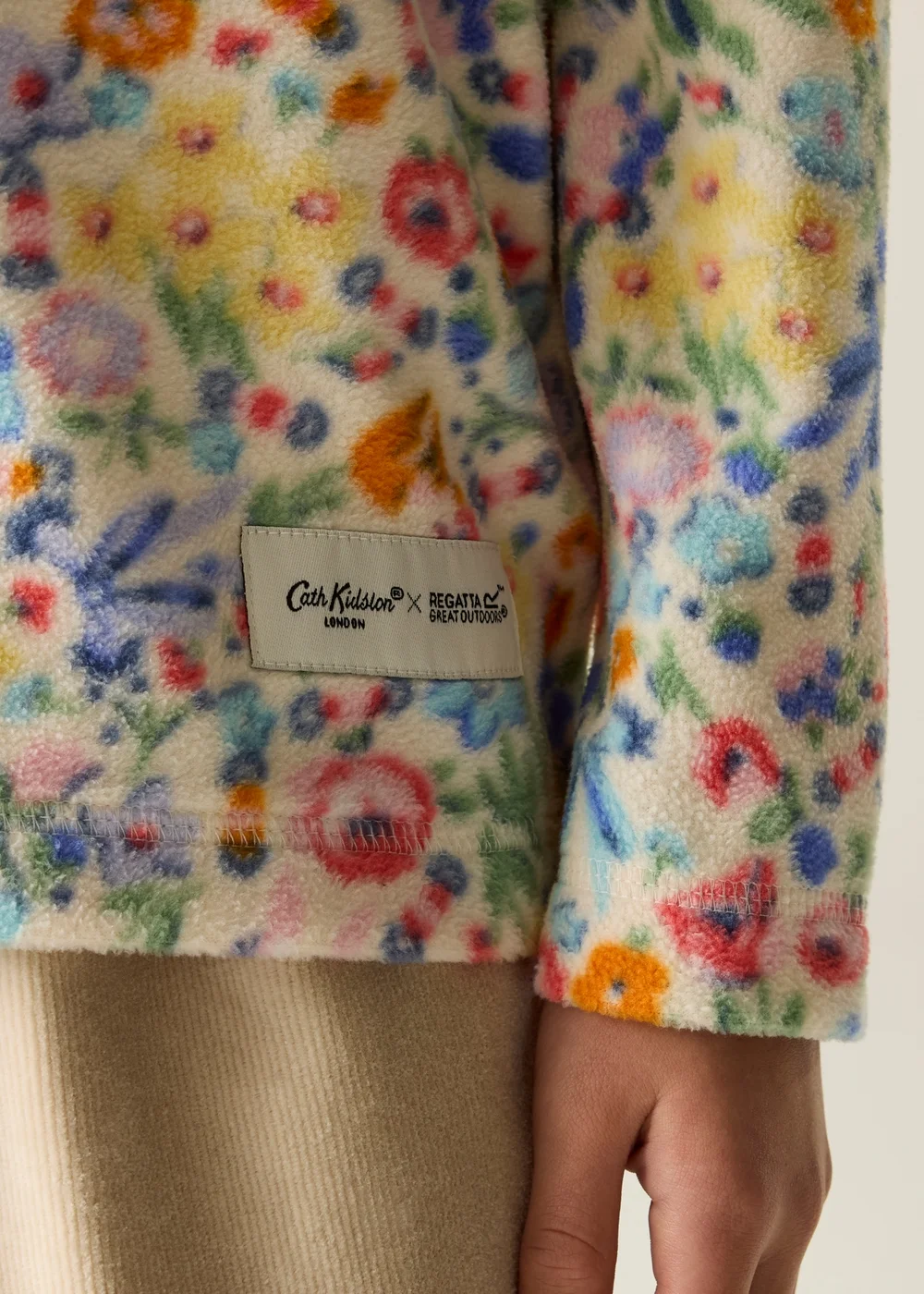 Regatta Half Zip Cath Kidston Fleece Cream Harmony Ditsy (Age 3-13 Years) - 11-12 Yrs Image 6