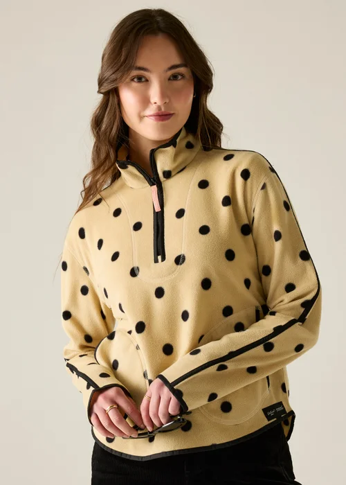 Regatta Half Zip Cath Kidston Printed Fleece Cream Spot Print - 20 Image 1