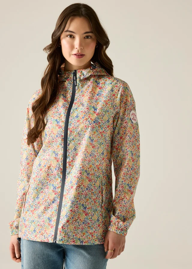 Regatta Waterproof Cath Kidston Pack It Jacket Cream Harmony Ditsy