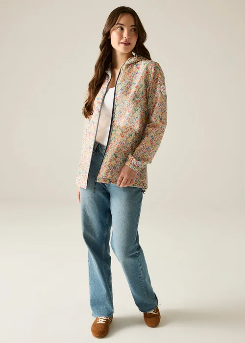 Regatta Waterproof Cath Kidston Pack It Jacket Cream Harmony Ditsy - 12 Image 3