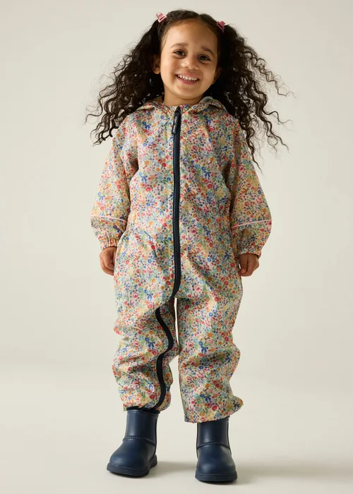 Regatta Waterproof Cath Kidston Isolite Puddlesuit Floral Harmony Ditsy (6 Months- 6 Years) - 1.5-2 Yrs Image 1