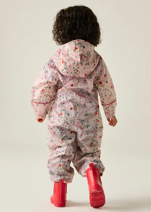 Regatta Waterproof Cath Kidston Isolite Puddlesuit Pink Puppy Floral (6 Months- 6 Years) - 2-3 Yrs Image 2