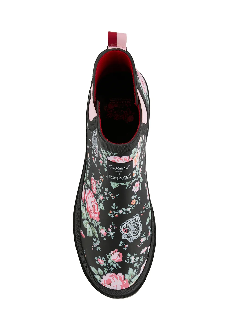 Regatta Low Cath Kidston Welly Black Floral Hackney Rose - Size 6 Image 5
