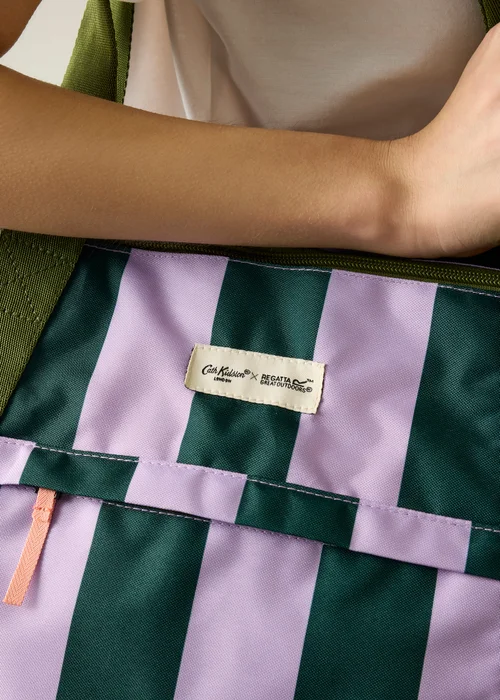 Regatta Lightweight Cath Kidston Boulder Tote Bag Lilac & Green Candy Stripe - Single Image 4