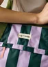 Regatta Lightweight Cath Kidston Boulder Tote Bag Lilac & Green Candy Stripe - Single Image 4