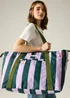 Regatta Lightweight Cath Kidston Boulder Tote Bag Lilac & Green Candy Stripe - Single Image 1