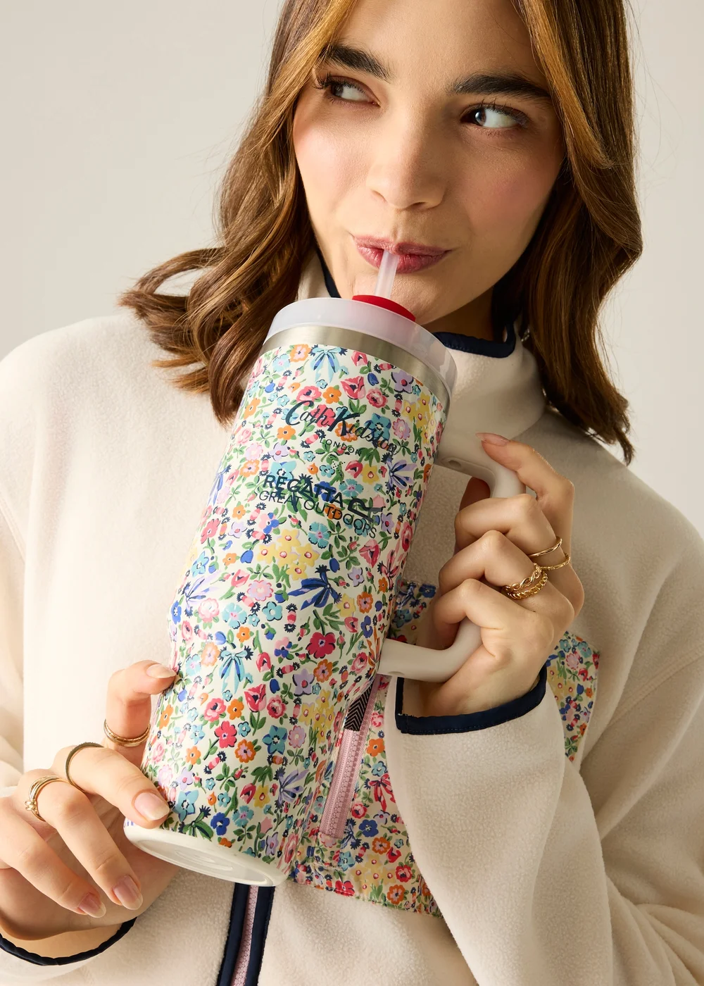 Regatta 1.2L Cath Kidston Thermal Mug Floral Cream Harmony Ditsy - Single Image 1