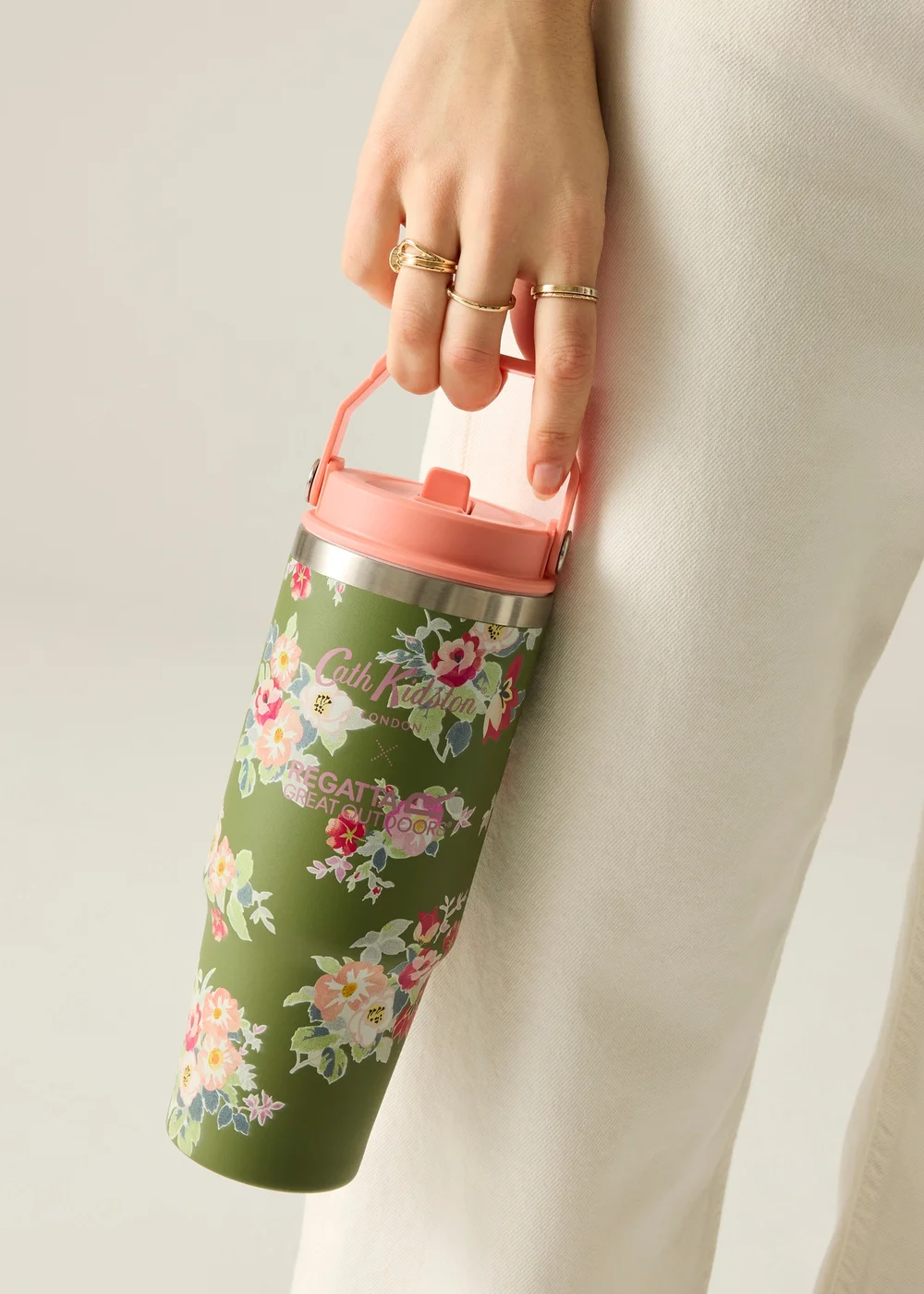 Regatta 0.9L Cath Kidston Thermal Tumbler Khaki Archive Floral - Single Image 2
