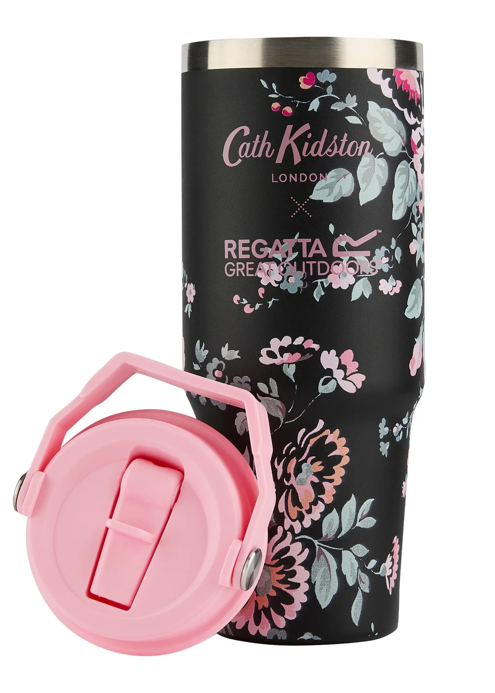 Regatta 0.9L Cath Kidston Thermal Tumbler Floral Black Hackney Rose - Single Image 6