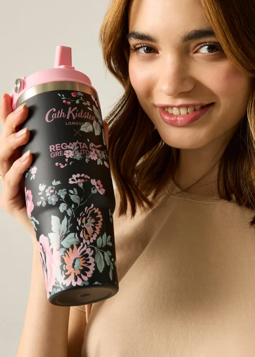Regatta 0.9L Cath Kidston Thermal Tumbler Floral Black Hackney Rose - Single Image 2
