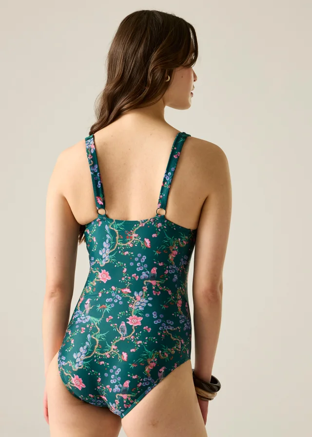 Regatta Padded Cath Forest Green Kidston Swim Suit Birds & Berries