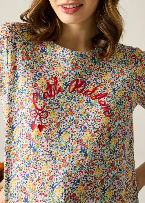 Regatta Crew Neck Cath Kidston T-Shirt Floral Cream Harmony Ditsy - 12 Image 6