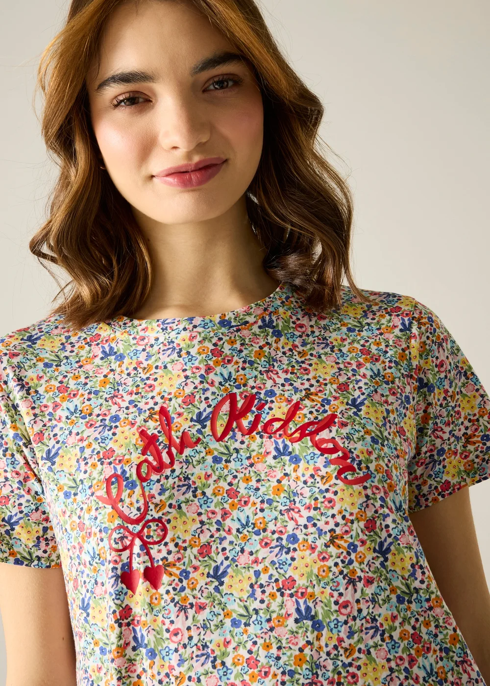 Regatta Crew Neck Cath Kidston T-Shirt Floral Cream Harmony Ditsy - 12 Image 4