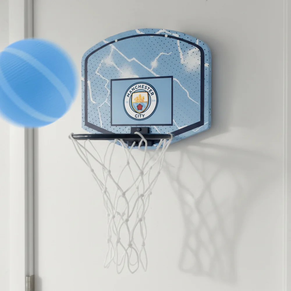 Hy-Pro Manchester City FC Mini Basketball Set - One Size Image 2
