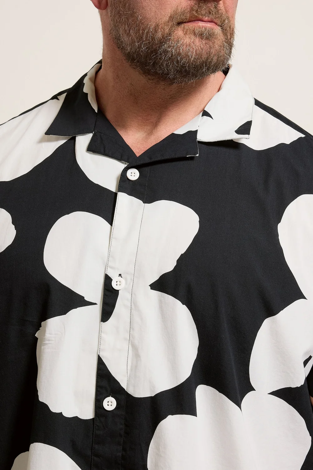 BadRhino Black Flower Poplin Shirt - 5-6XL Image 4