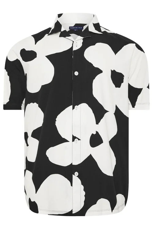 BadRhino Black Flower Poplin Shirt - 5-6XL Image 5