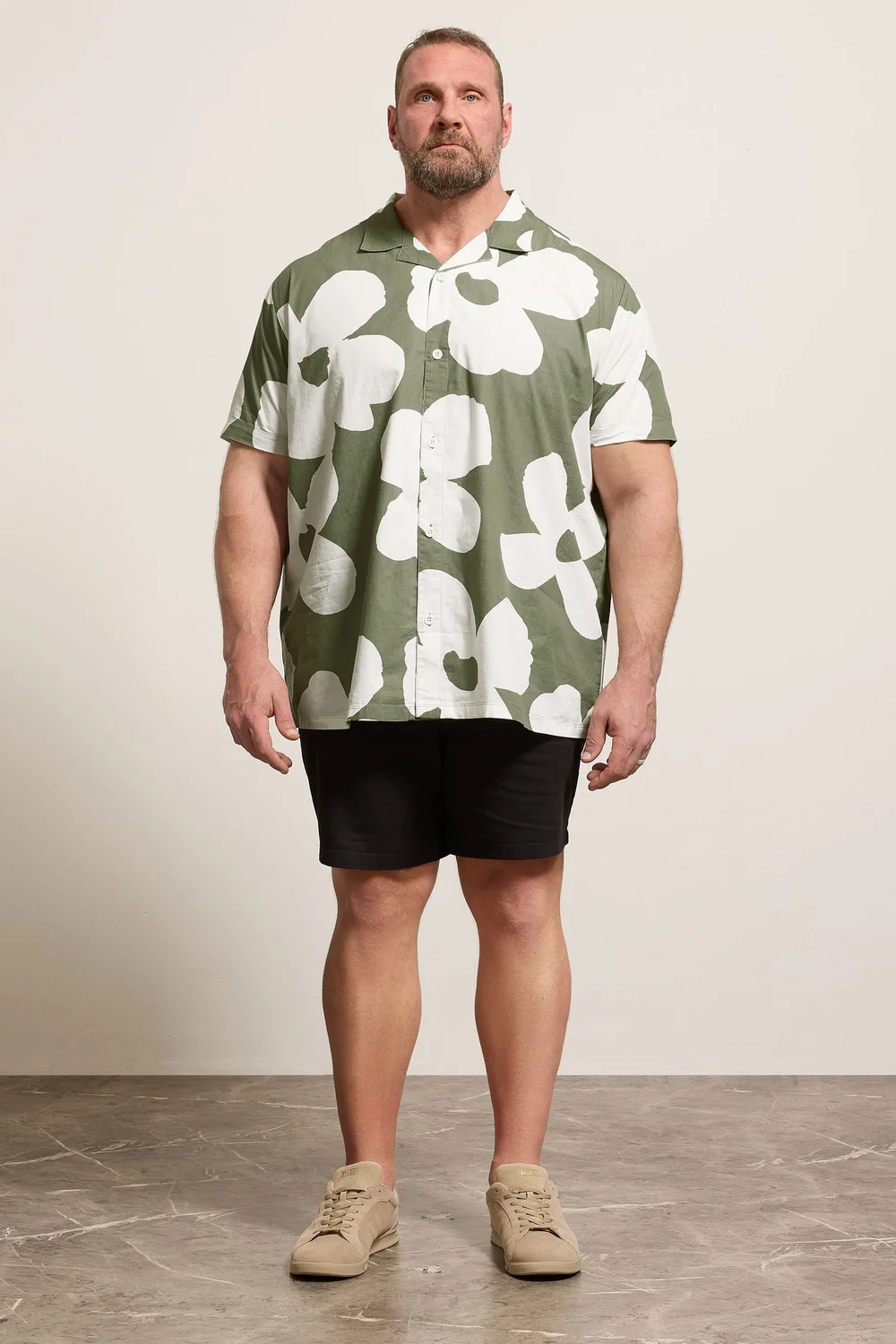 BadRhino Green Flower Poplin Shirt - 7-8XL Image 2