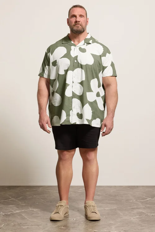 BadRhino Green Flower Poplin Shirt - 7-8XL Image 2