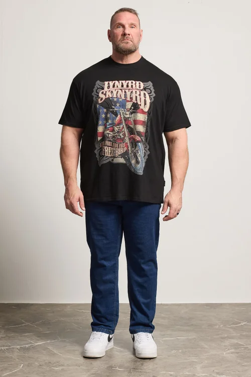 BadRhino Black Lynyrd Skynyrd Bike Graphic T-Shirt - 5-6XL Image 2