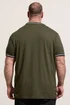 BadRhino Olive Green Pique Ringer T-Shirt - 5-6XL Image 3