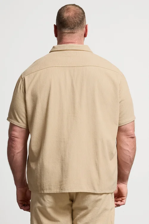 BadRhino Natural Brown Corduroy Overshirt - 7-8XL Image 3