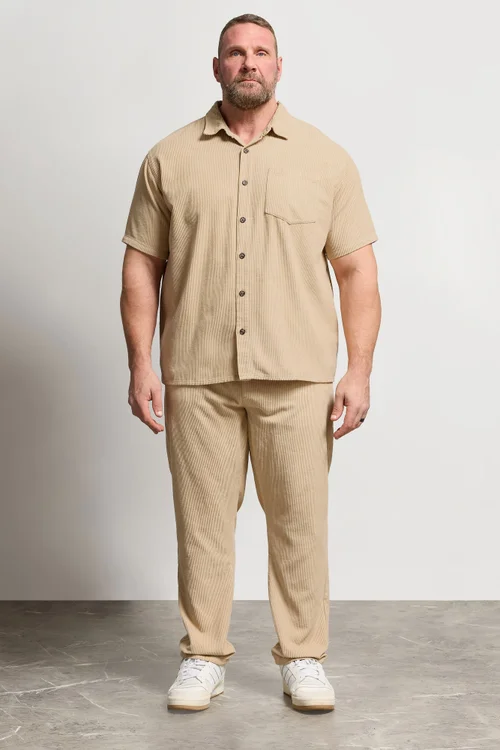 BadRhino Natural Brown Corduroy Overshirt - 7-8XL Image 2