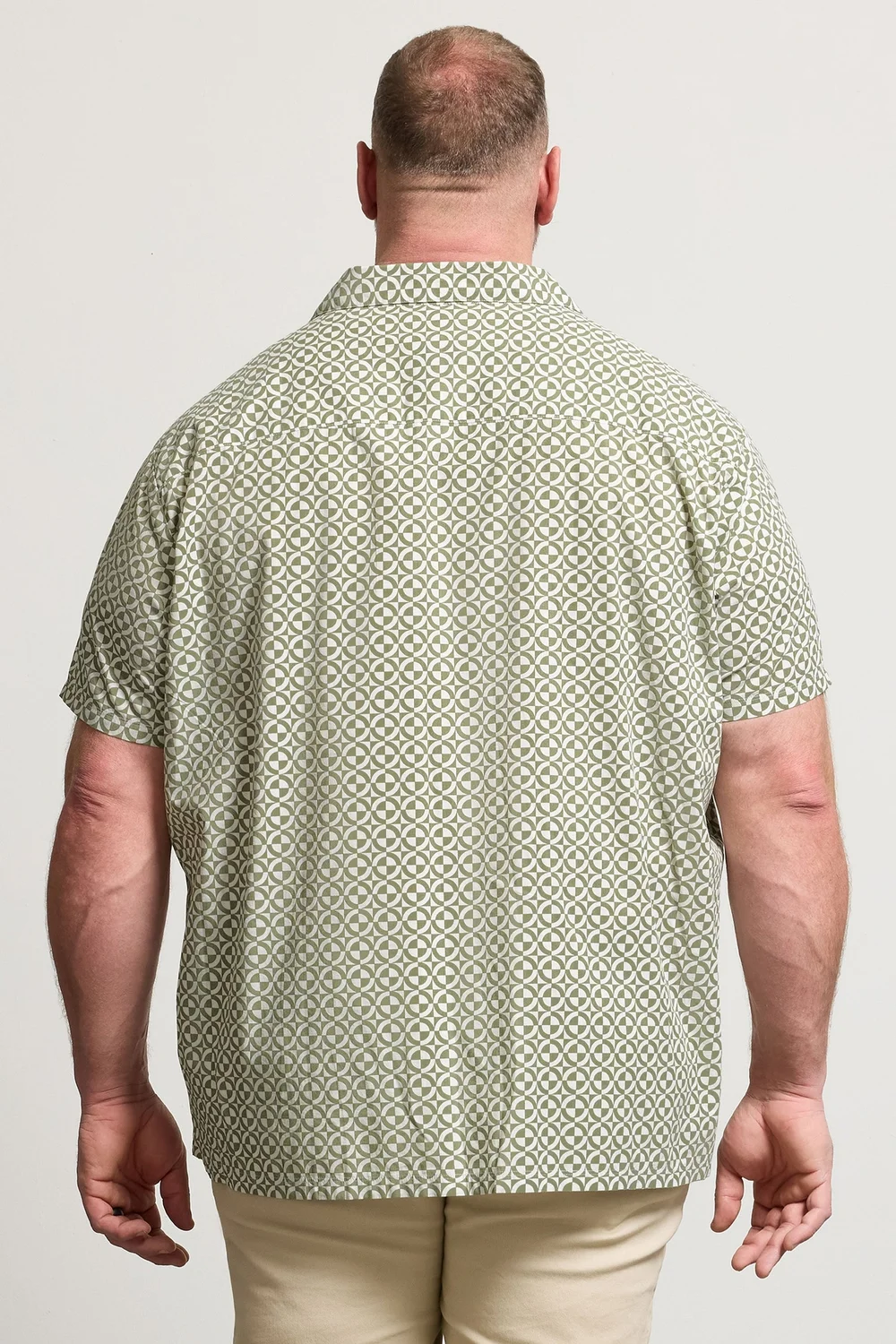 BadRhino Green Geometric Poplin Shirt - 2XL Image 4