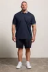 BadRhino Navy Blue Two Tone Waffle Polo Shirt - 3XL Image 2