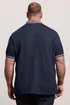 BadRhino Navy Blue Two Tone Waffle Polo Shirt - 3XL Image 3
