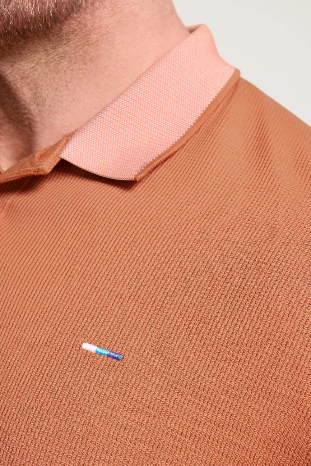 BadRhino Orange Two Tone Waffle Polo Shirt - XL Image 4