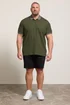 BadRhino Khaki Green Two Tone Waffle Polo Shirt - 4XL Image 2