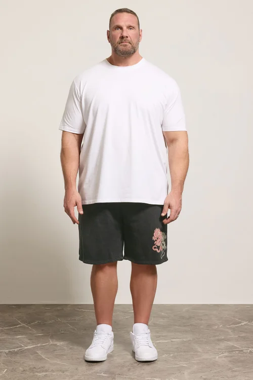 BadRhino Black Japanese Printed Jogger Shorts - L Image 2