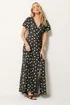 Long Tall Sally Chocolate Brown Spot Wrap Maxi Dress - 16 Image 2