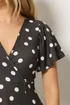 Long Tall Sally Chocolate Brown Spot Wrap Maxi Dress - 16 Image 4