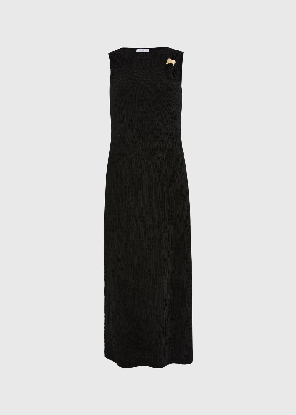 Black Textured Midaxi Dress - 8 Image 4