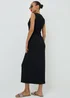 Black Textured Midaxi Dress - 8 Image 2