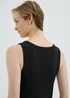 Black Scoop Neck Seam Midaxi Dress - 8 Image 2