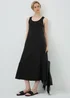 Black Scoop Neck Seam Midaxi Dress - 8 Image 1