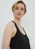 Black Scoop Neck Seam Midaxi Dress - 8 Image 3