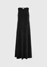 Black Scoop Neck Seam Midaxi Dress - 8 Image 4