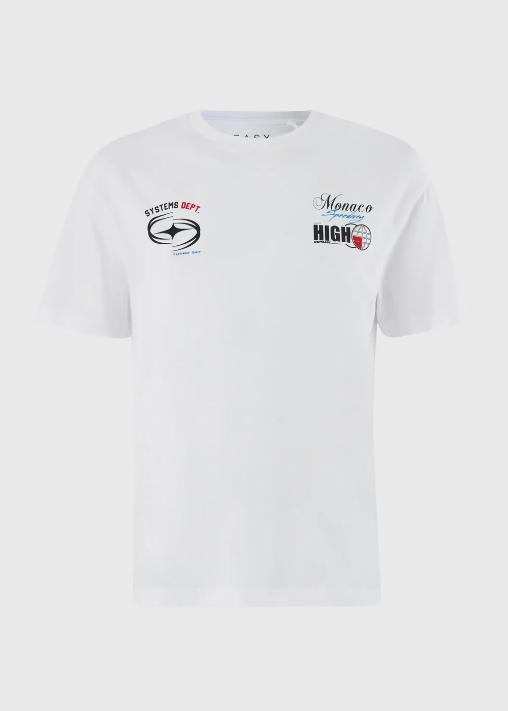 White Monaco Racing Graphic T-Shirt - S Image 4