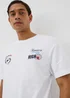 White Monaco Racing Graphic T-Shirt - S Image 3