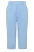 Yours Curve Blue Cool Cotton Cropped Trousers - 18 Image 5