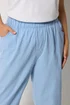Yours Curve Blue Cool Cotton Cropped Trousers - 18 Image 4