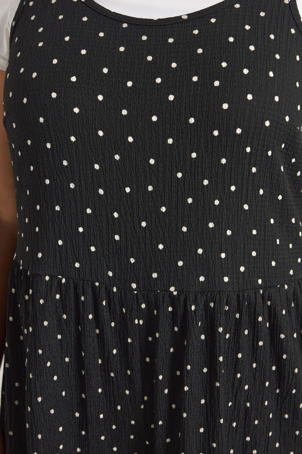Yours Curve Black Polka Dot Textured Jumpsuit - 30-32 Image 4