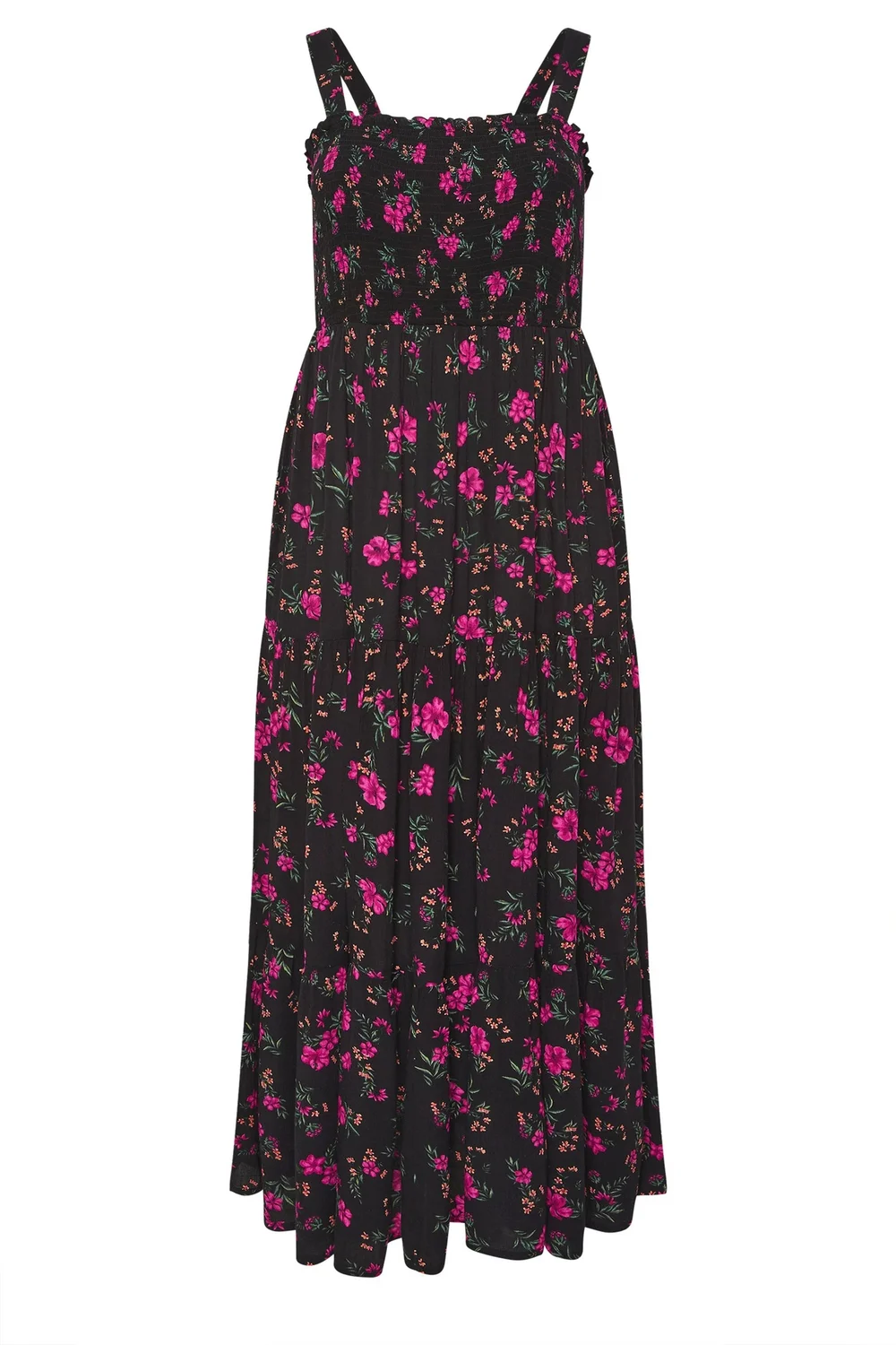 Yours Curve Black Floral Dress - 20 Image 5