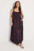 Yours Curve Black Floral Dress - 20 Image 1